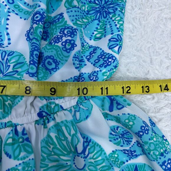 Lilly Pulitzer Target Sea Urchin For You Ruffle Blue Seashell Dress Lined S/P - Picture 7 of 8